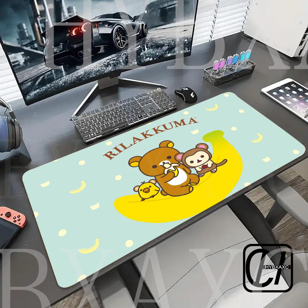 Kawaii Game Rubber Mat Cute Mousepad Non-slip Table Mat Anime Pink Rilakkuma Office Computer Accessories HYBXAXC