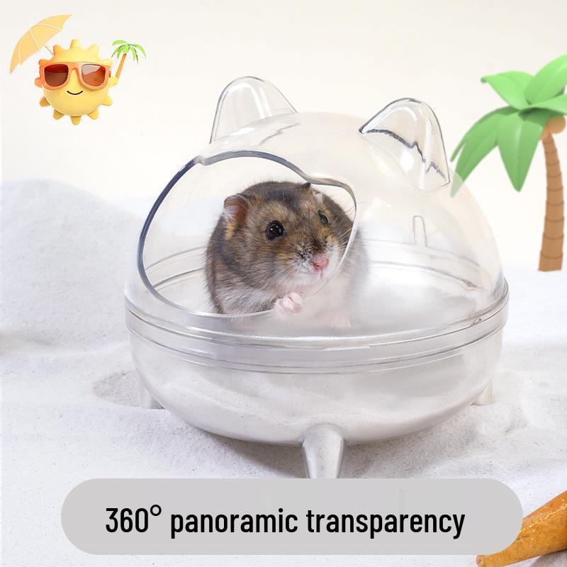 Panoramic Transparent Anti-Splash Bathroom for Small Pets