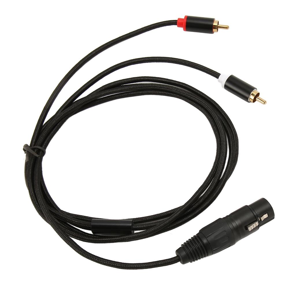 XLR To Dual RCA Cable Female To Male Low Loss Noiseless Y Splitter Duplicator Wire Stereo Sound