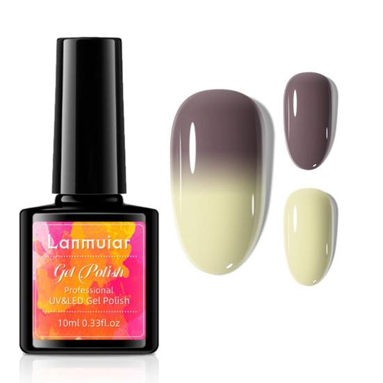 10 ml Schnelltrocknend Sichere Inhaltsstoffe Mehrere Farben Nagellack Temperaturverlaufsänderung Gel-Nagellack Nagelzubehör