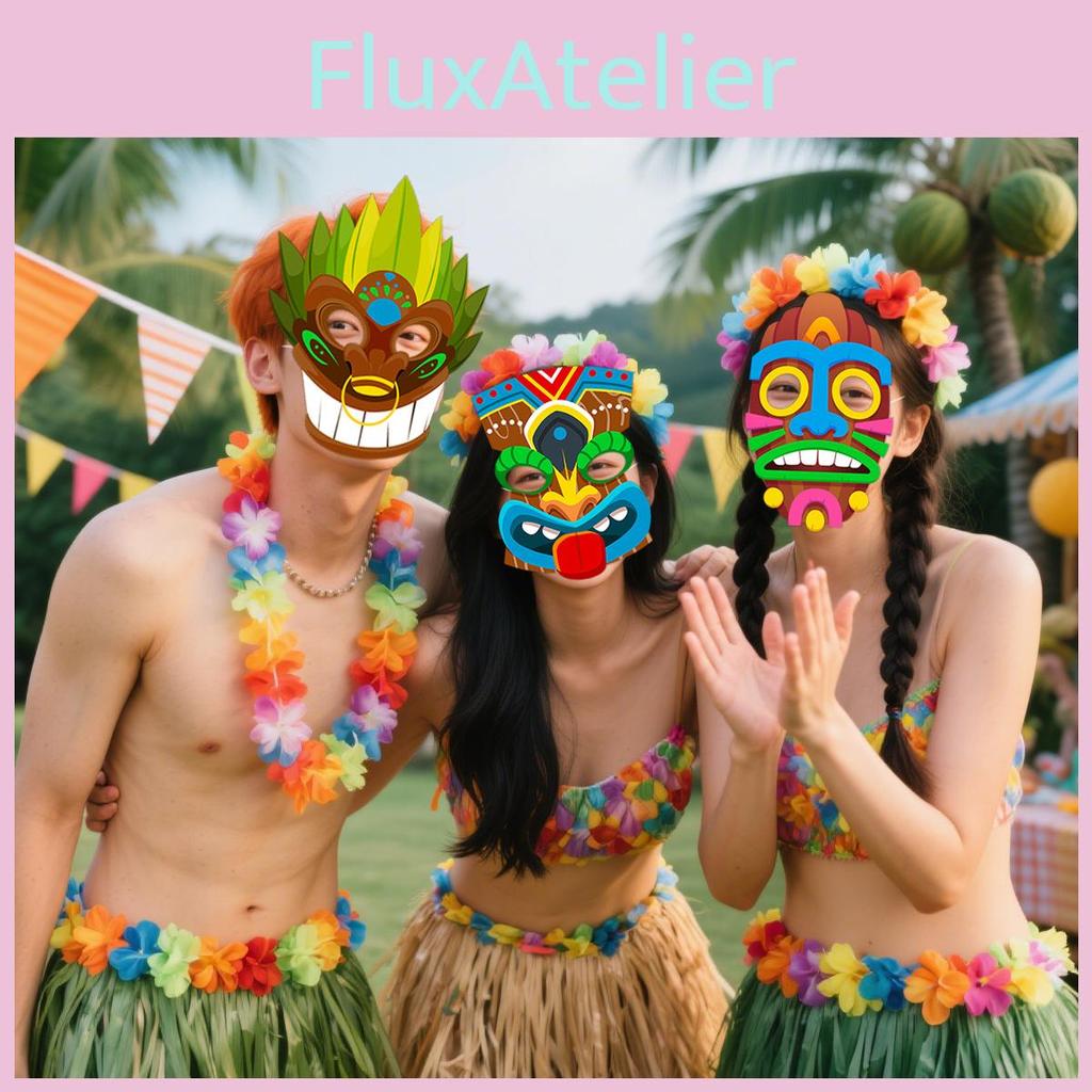 Theme Hawaiian Mask For Halloween Party Decorations Role Play Stage Performance