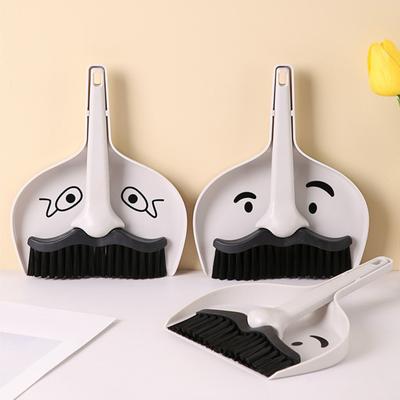 Kleiner Besen für den Schreibtisch mit Kehrschaufel-Set, ergonomisches Griffdesign, kompakte Größe, Snap-On-Design, Mini-Besen für die Arbeitsplatte