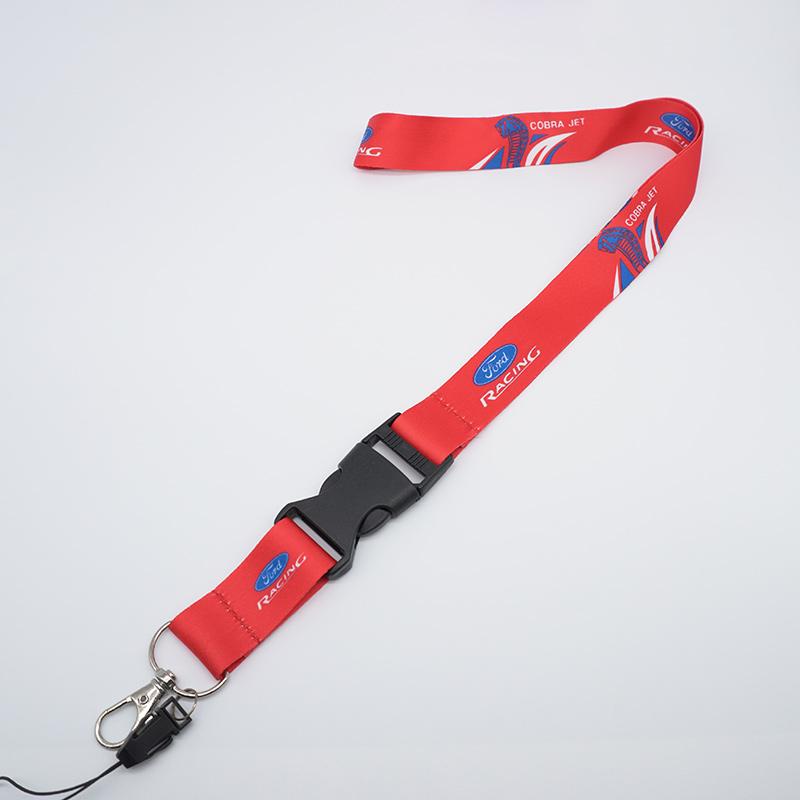 WBTI6 Nylon Car Keychain Neck Straps Key Lanyard Auto Accessories For Ford Fiesta Mondeo Fusion Explorer Escape Shelby Edge Kuga