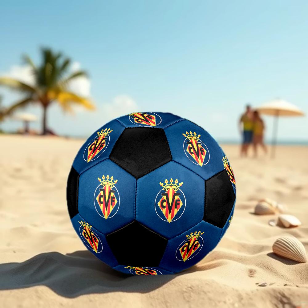 SIZE 5 Villarreal Soccer Ball Colorful All Ages Machine Stitched PVC Competition Ready Durable High-Bounce