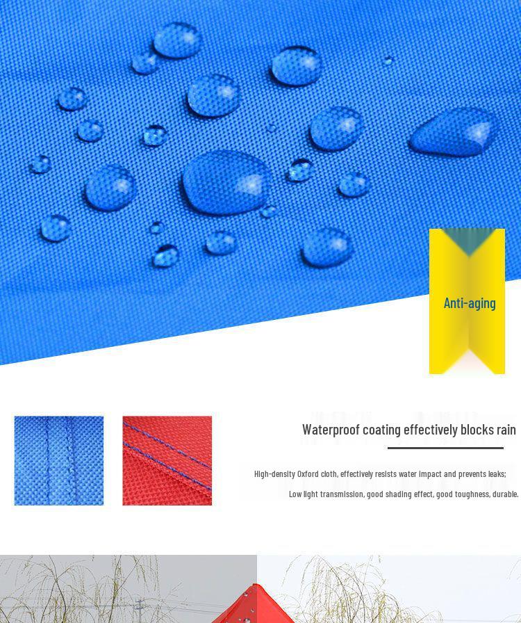 Retractable Waterproof Outdoor Sunshade Tent - Four-Corner Folding Design with Large Umbrella and Four Legs for Rain Protection