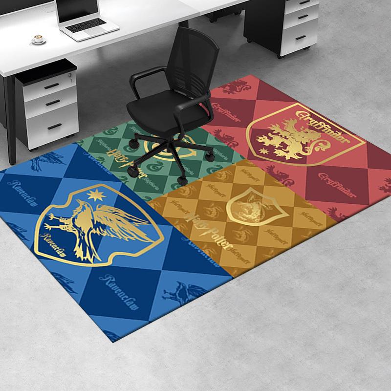 

Harry Potter House Crests Fabric Panel Set of 4 Panels Office Mat Home Decor Office Desk Chair Rugs Chair Carpet for office Chair Mat Gift F 60cm by 90cm