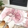 Dancing Ballerina In Pink Office Rug Chair Mat, Entryway Carpet, Suitable for Front Door, Bedroom, Living Room, Desk, Holiday Gift