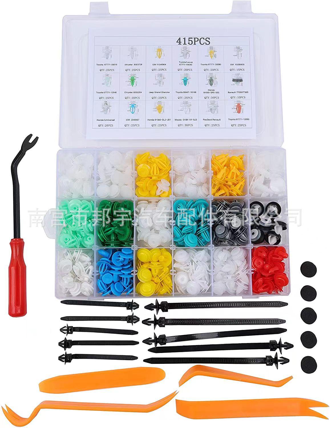 

Набор из 415 предметов для кнопок-застежек для автомобильных отделочных клипс: 18 типов для Honda, Toyota, Ford