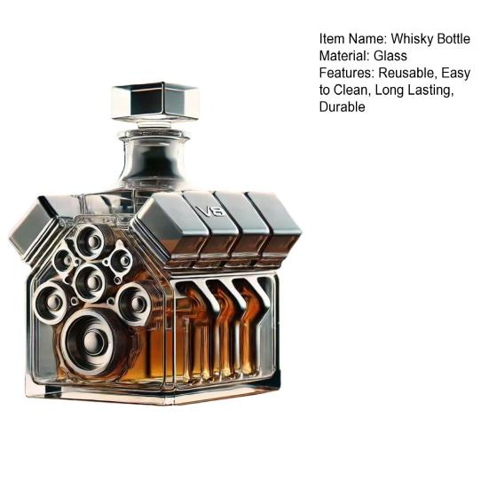 V8 Engines Whisky Bottle Creative Wine Decanter Decoration Personalized Whiskey Bottle Home