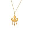 Iris Engraved Titanium Steel Tassel Cone Pendant Necklace - Versatile, High-End, Non-Fading Accessory.