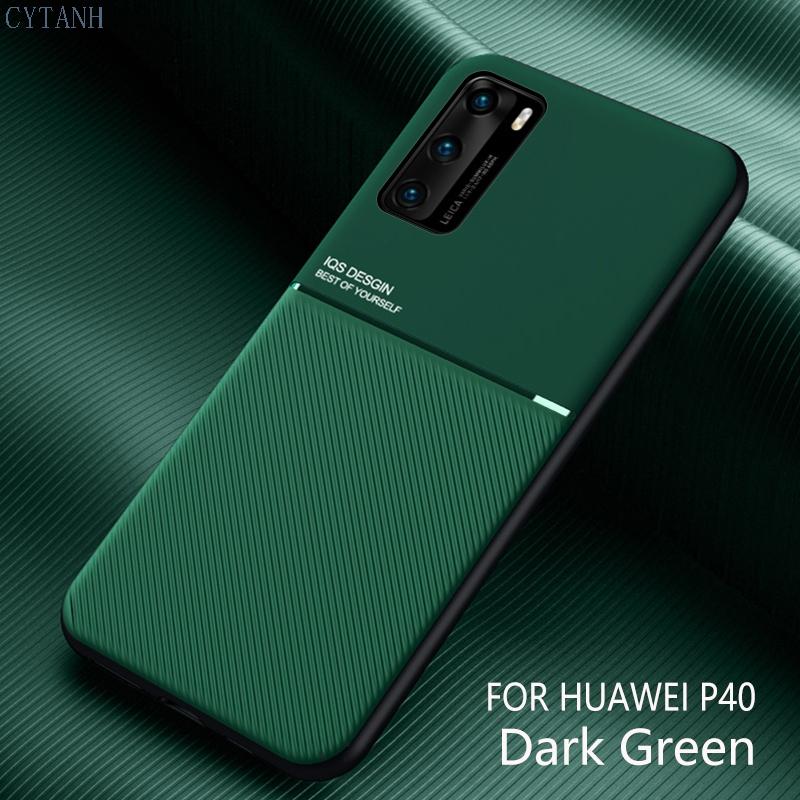 Car Magnetic Holder Case For Huawei P40 ANA-AN00 ANA-TN00 ANA-NX9 ANA-LX4 Soft Silicone Shockproof Coque Cover For Huawei P40