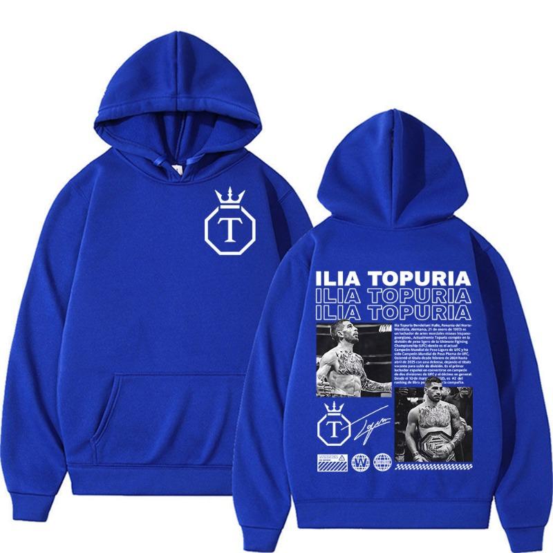 Merchandising Limitato El Matador Ilia Topuria Felpe Uomo Donna Casual Felpe di Alta Qualità Moda Retro Pullover Oversize