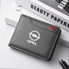Czsvdy1 Czprfz1 Car Purse Driver License ID Credit Card Leather Wallet For Opel Astra GTC Insignia Antara Meriva Zafira Auto Emblem Accessories