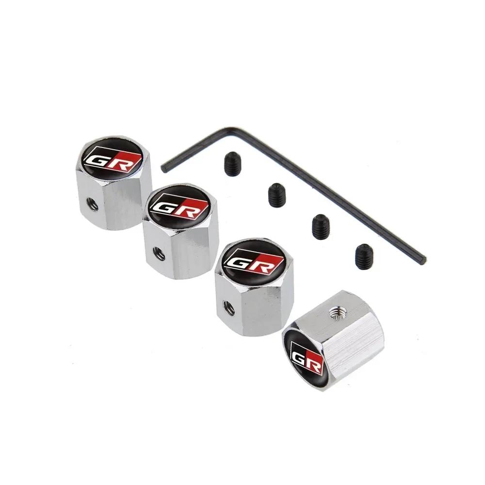 

Car Wheels Tire Valve Caps Anti-theft Air Cover for Toyota GR Sport Gazoo Racing Corolla Camry Hilux Aqua Prius Prado Yaris Rav4 серебряный