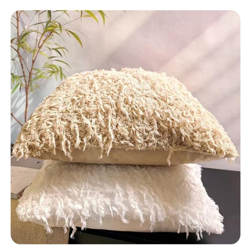 Soft Plush Pillowcase Living Room Bedroom Decoration Multiple Color Addition Sturdy
