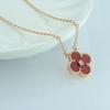 Four-leaf Clover Necklace Fashion Luxury Agate Chalcedony Women's Clavicle Chain Pendant