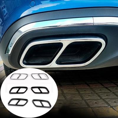 Car Tail Throat Exhaust Pipe Muffler Tip Cover Trim Sticker For Mercedes Benz C Class W206 2022+Auto Exterior