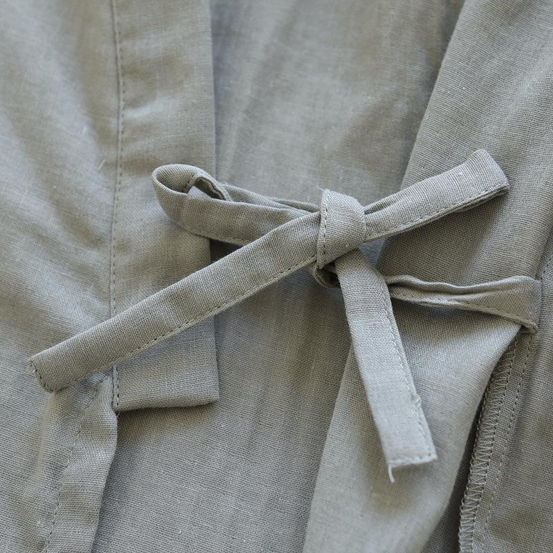 Spring and Summer Kimono Men's Pajamas Two-piece Cotton Simple Three-quarter Sleeve Trousers