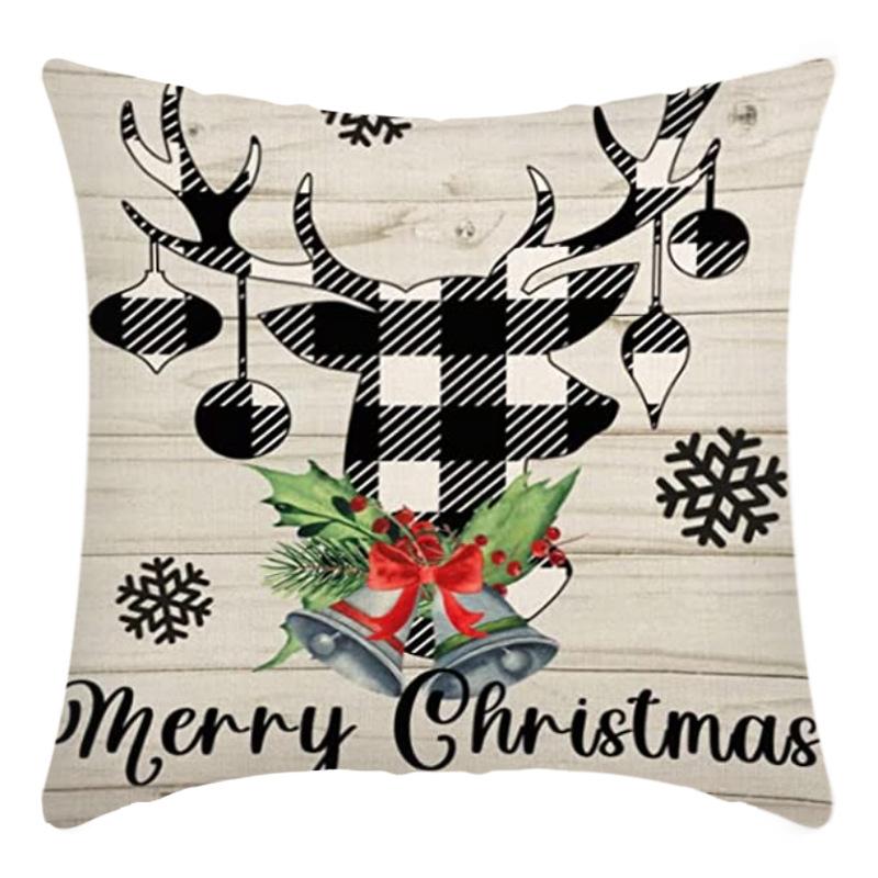 New Christmas Throw Pillow, Polyester Linen, Festive Dress Cushion, Bedroom Living Room Square Pillow, Cushion Pillow Case
