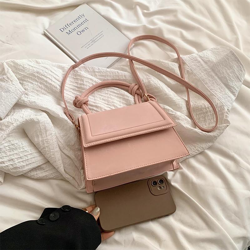 Eine stilvolle einfarbige PU-Material Damen-Schultertasche Handtasche, eine Vielzahl von Macaron-Farben, zart und klein, neu