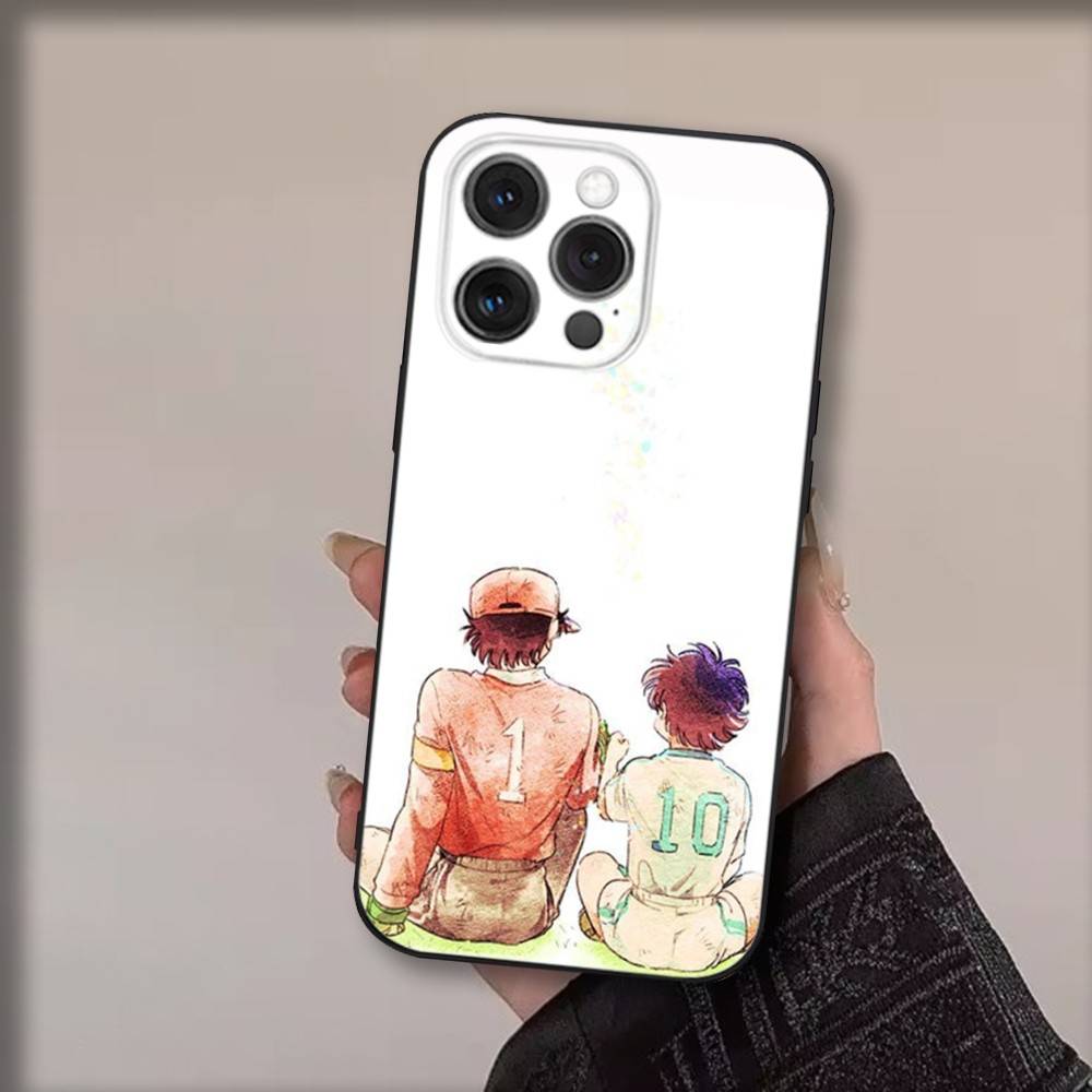 Custodia per Telefono Anime C-Captain T-Tsubasa Per iPhone 17,16,15,14,13,12,11,Pro,Max,Plus,Air,X,XS,XR,SE,8,7,Mini,Morbida Nera Funda