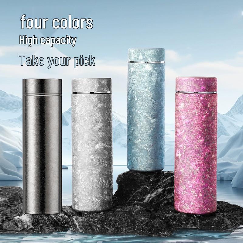 Premium Stainless Steel & Titanium Insulated Tea Infuser Cup, Double-Layer, Large Capacity, Portable for Car Use