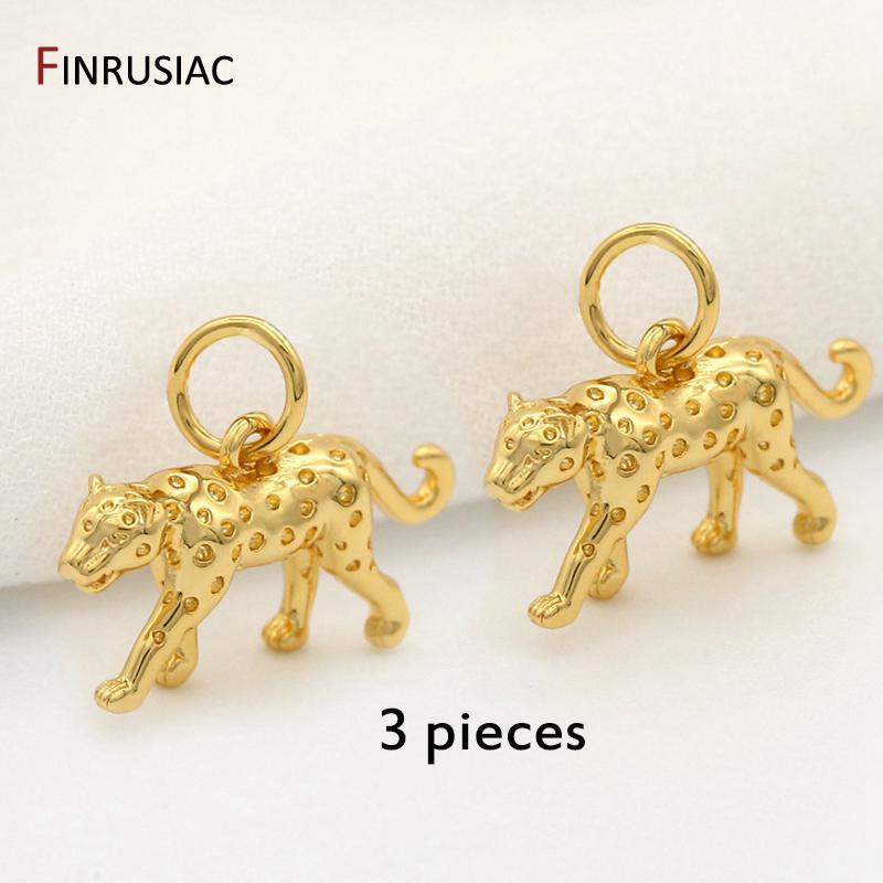 2026 New Designer Gold Plated Leopard Shape Pendants Charms Jewelry Making DIY Creative Bracelets Necklaces Pendant Accessories