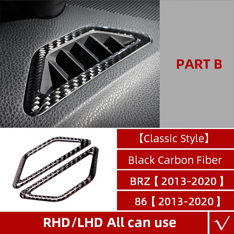 

For Subaru BRZ Toyota GR86 2013-2020 Carbon Fiber Dashboard Panel Air Vent Outlet Trim Stickers Car Interior Tuning Accessories