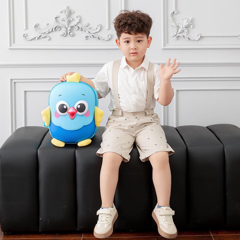 Cartoon Multicolor Cute Chicken Shaped Children Backpack For Daily School Use
