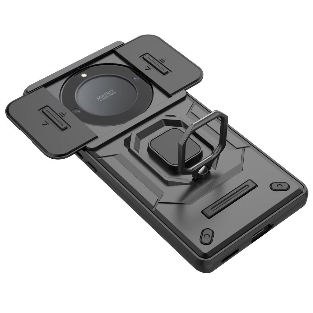 For Honor X40 5G/X9a 5G/Magic5 Lite 5G Case Phone Kickstand Cover with Slide Lens Guard