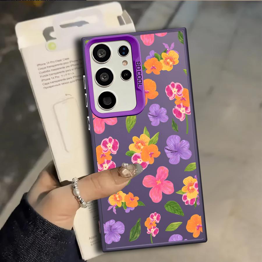 

Fruit Flowers Phone Cover Case for Samsung Galaxy S25 S24 FE S21 S22 S25Edge S23 Note 20 Ultra S20 Plus S23 Ultra Galaxy S23