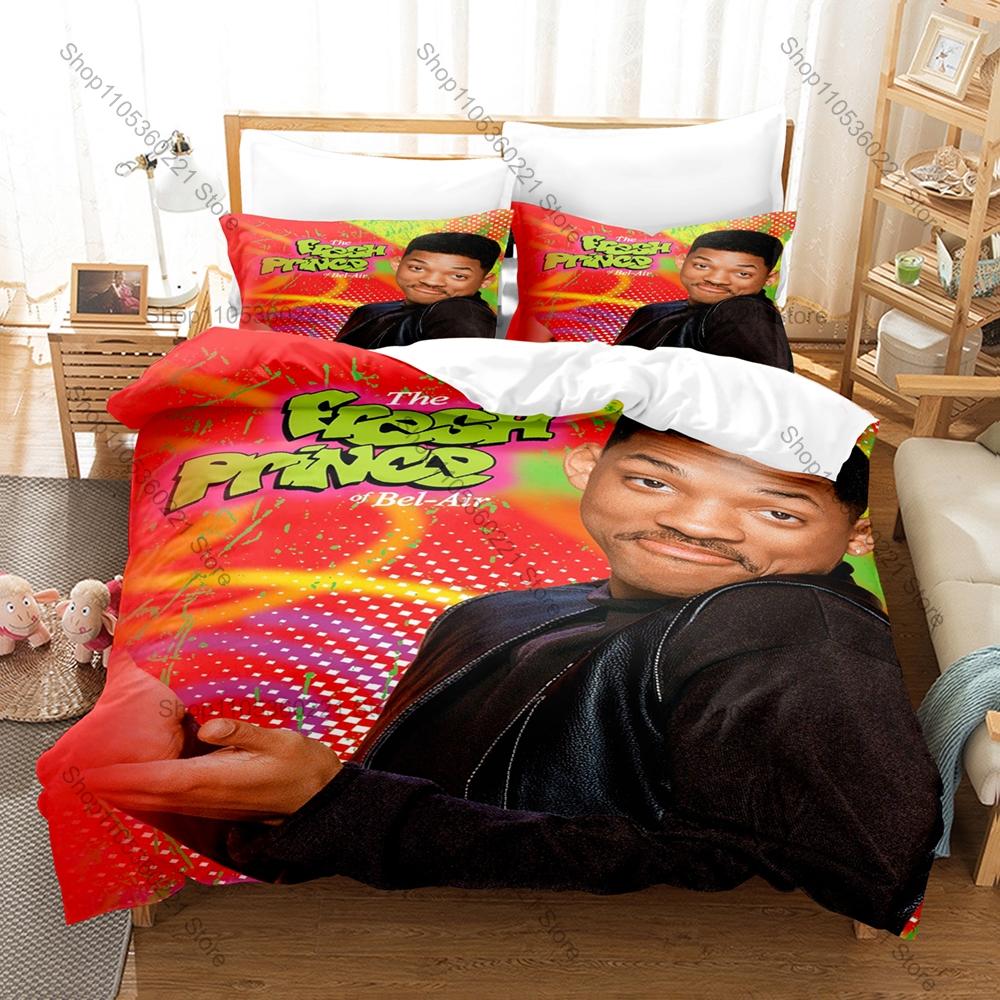 The Fresh Prince of Bel-Air Classic TV Show Print 3PCS Bedding Set Duvet Cover + 2 Pillowcases Soft Bed Linen Bedroom Decor