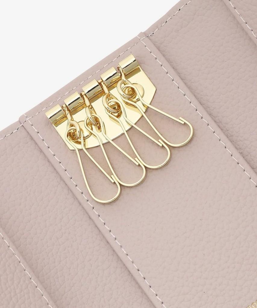 Afternoon Tea Living Key Case HQ43, Genuine Leather Key Case with Flower Charm  Afternoon Tea PREMIUM, Light Gray