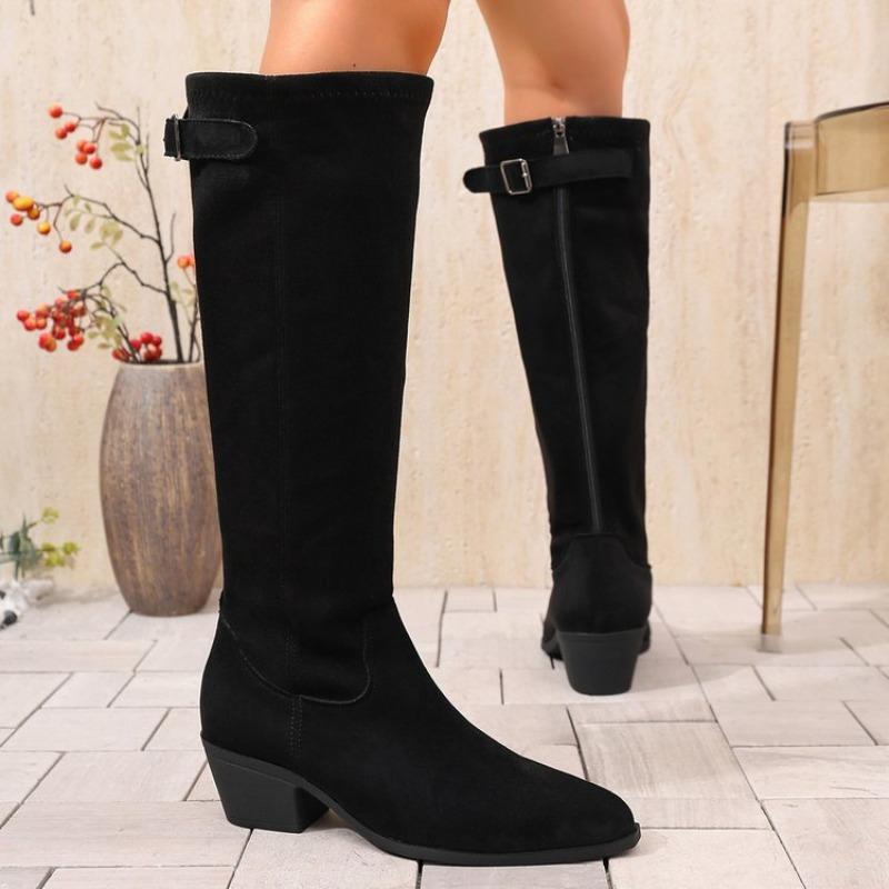 The New Style of Women's Shoes Can Make The Legs Look Slimmer, Including Chunky High-heeled Boots and Long Boots