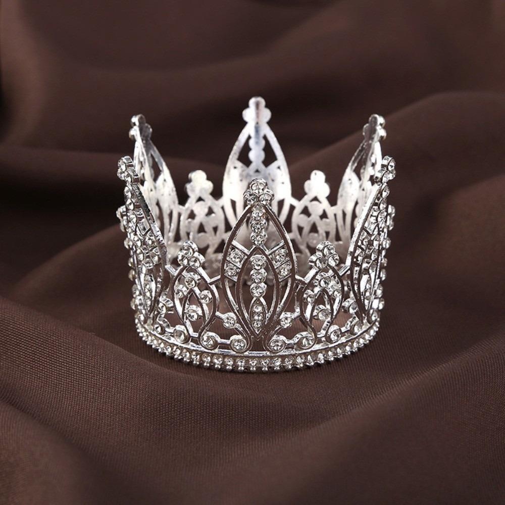 Shiny Queen Tiara Crown Vintage Princess Rhinestone Tiara  Birthday Head Jewelry