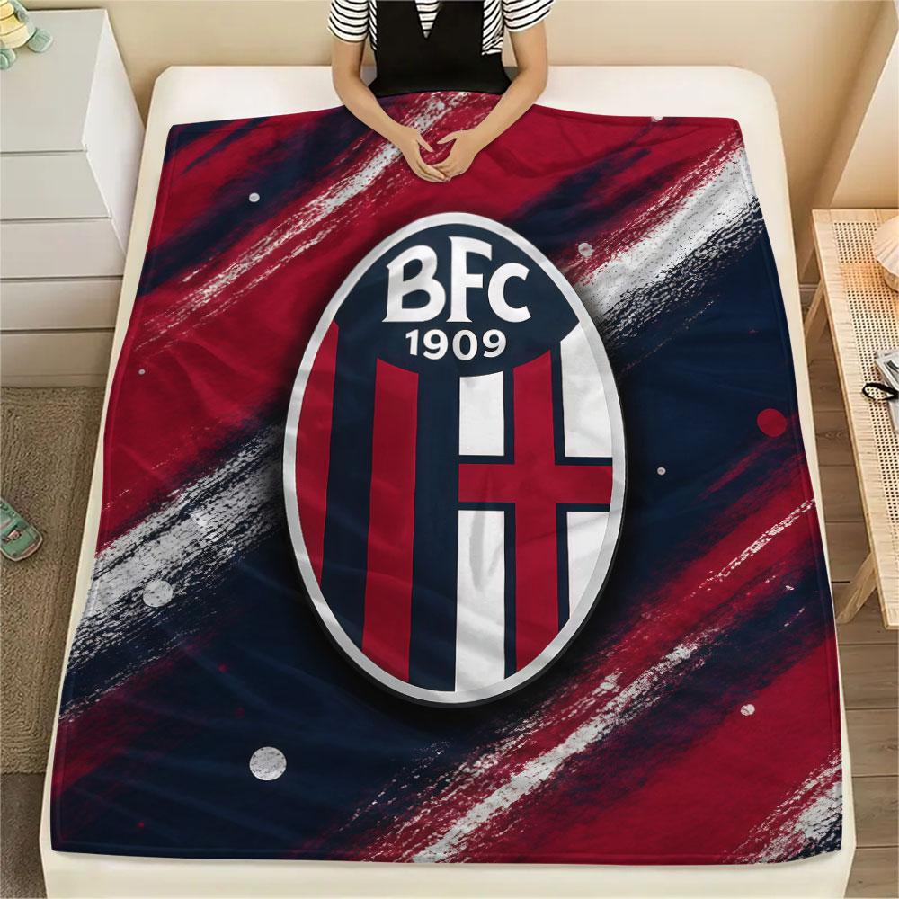 1PC Bologna FC 1909 Patterned Flannel Blanket Suitable For All Seasons for Home Decor Warmth and Comfort Gifts Holiday Present