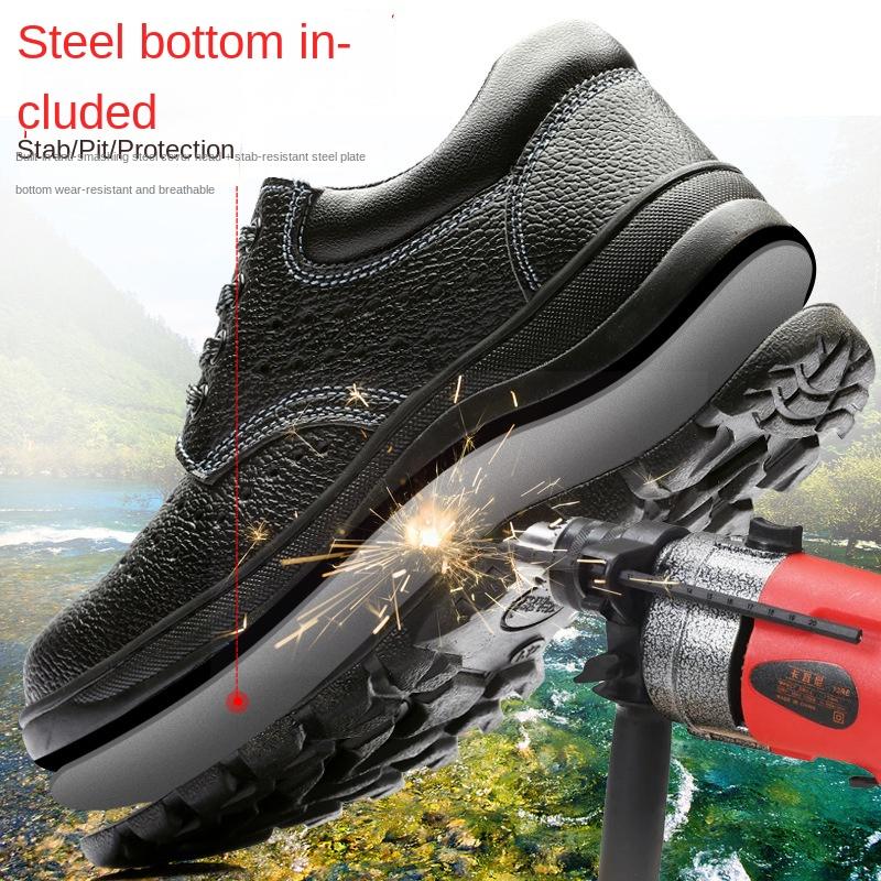 Labor Insurance Shoes Anti-smashing, Anti-piercing, Breathable and Wear-resistant Safety Shoes, Deodorant and Lightweight Construction Site Work Shoes