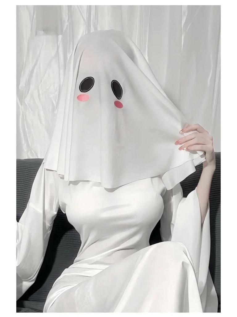 Kyoko Ghost Girl Cosplay Mask & Fishtail Dress Halloween Costume