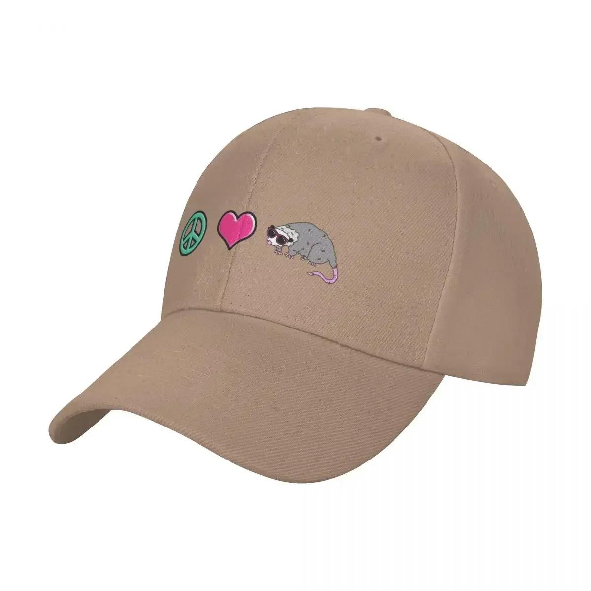 Peace, Love, Opossums! (Gladys) Baseball Cap Streetwear fashionable |-F-| Girl S Hats Men s