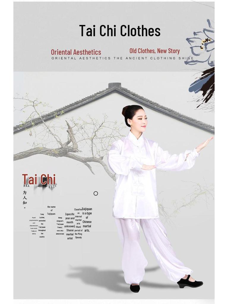 Hot-Selling Men's and Women's Spring/Autumn Tai Chi Suit with Long/Short Sleeves - Ideal for Practice and Performance