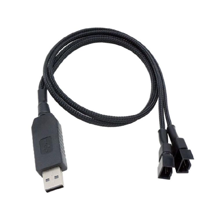 MultiPorts USB To 4Pin 12V Fan Power Adapter Cable USB To 4Pin Stepping-Up Cord For Computer Case Cooling Solution