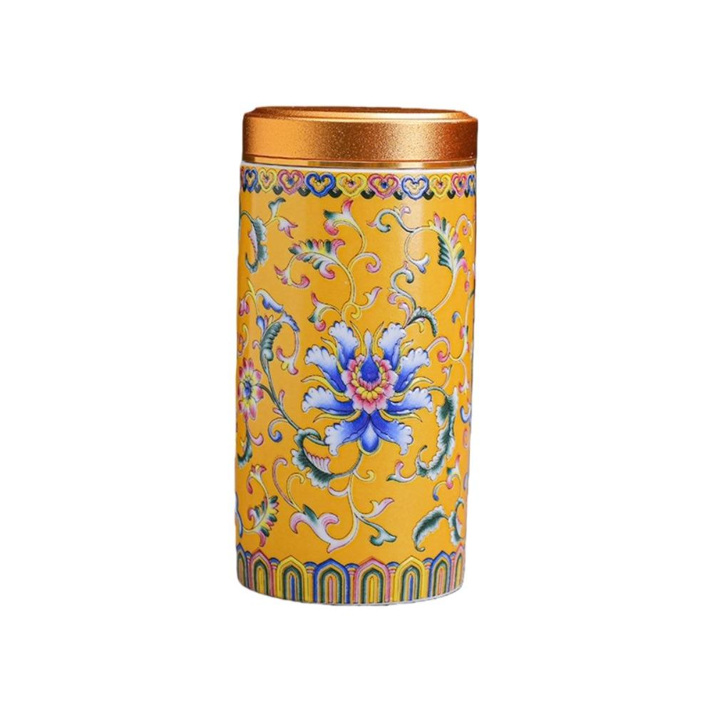 Chinesische Stil Leere Teedose Keramik Vorratsglas Versiegeltes Glas Teedose Teeblätter Verpackung