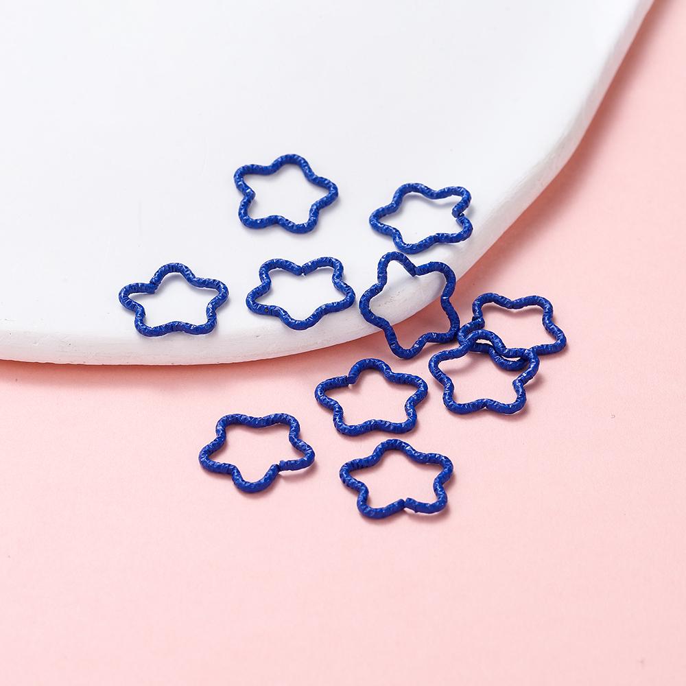 50 Stück/Los Bunte offene Ringe Sternform Biegeringe Für Schmuckherstellung Schlüsselanhänger Handy-Kette Bastelbedarf