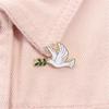 10Pcs Secure Pin Peace And Tree Branch Detail Brooch Stylish Design Badge Pin For Casual Outfits Professional Clothing