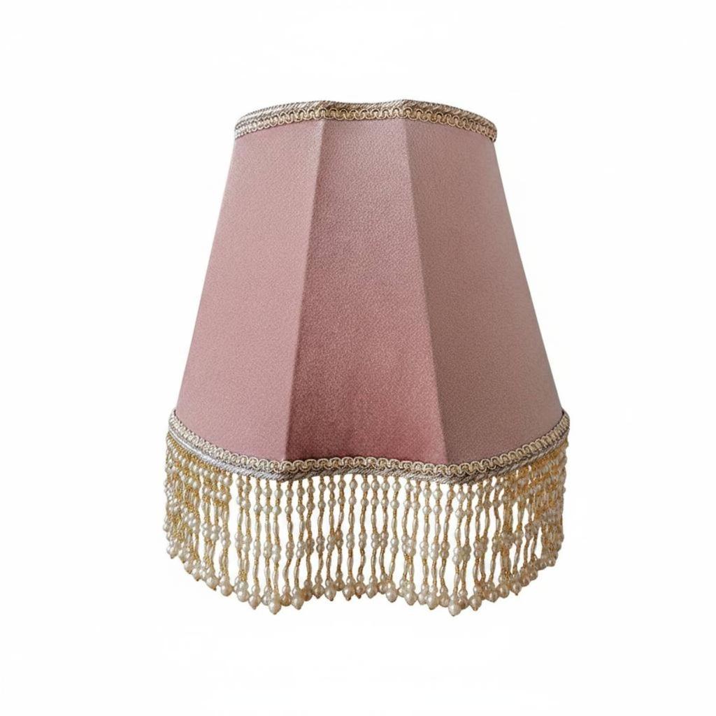 Decorative Lampshade Velvet Fabric Fringe Stylish Lighting Cover for Living Room Hotel Bedside Lamp
