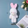 Cute Blush Teddy Bear Onesie Keychain & Rabbit Doll Plush Charm