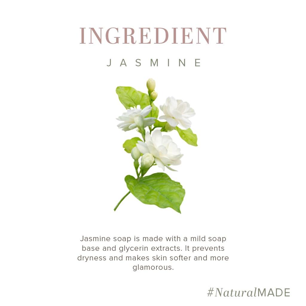 Khadi Natural Jasmine Herbal Bath Soap With Essential Oils Stress Relieving Aroma Gentle Cleansing For All Skin Types Pack Of 1(5x125 g)