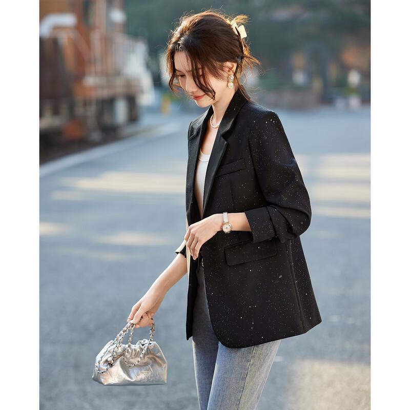 TERRE BLEUE Women's Autumn Petite Casual Blazer