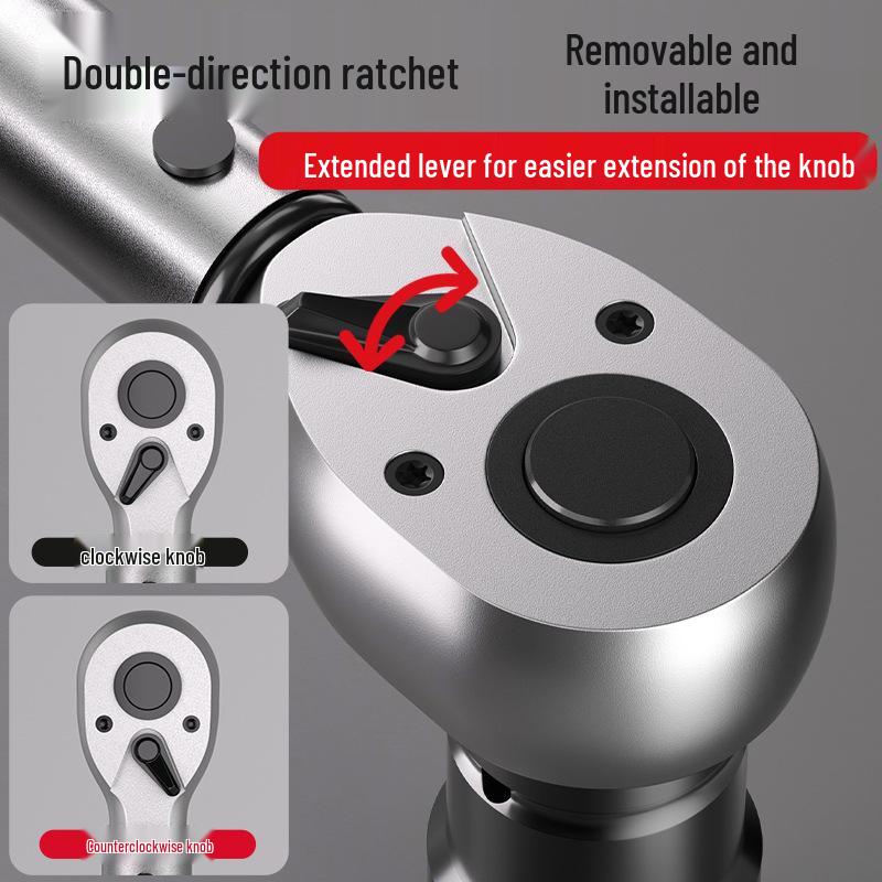 Delixi Electric High-Precision Adjustable Torque Wrench, 72-Teeth, Bidirectional Ratchet