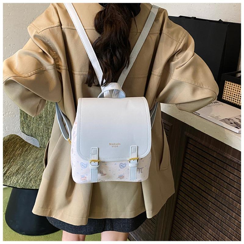 New backpack women's trend fashion travel bag new retro printed student bag backpack